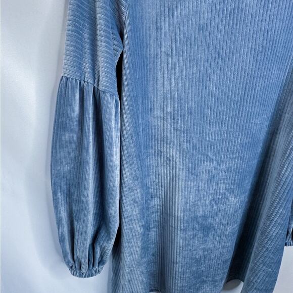 Altar’d State Midi Textured Velour Dress Cottagecore Minimalist Cozy Stretch - Picture 3 of 7